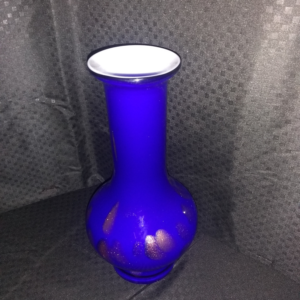 Cobalt Blue with gold flecks Vase